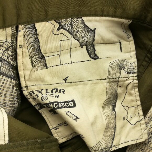 Taylor Stitch Pants Brenham Slim Chino Flat Front Green Mens 32x36 *Flaw - Picture 4 of 14